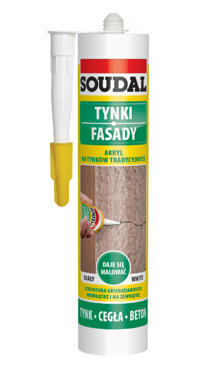 SOUDAL Fasādes white 300ml Akrila hermētiķis